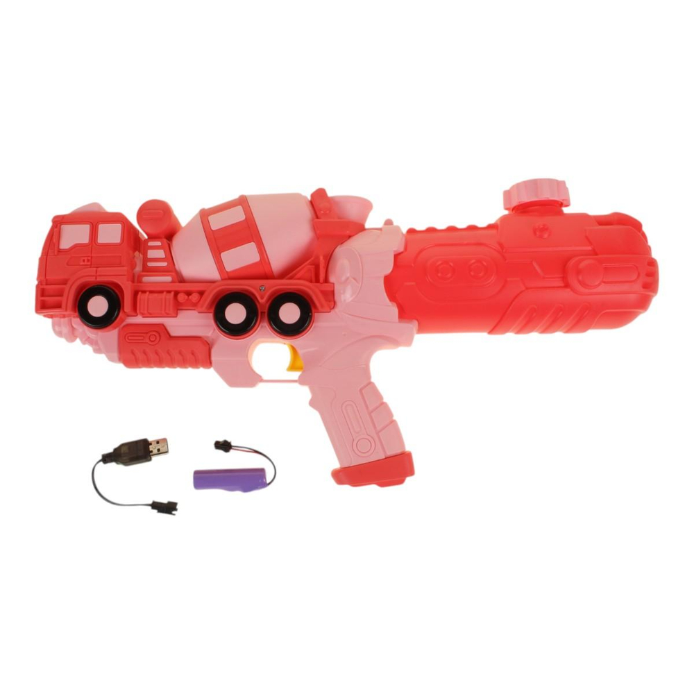 Водный пистолет 43,5см. аккумулятор от USB, розовый пакет 8281