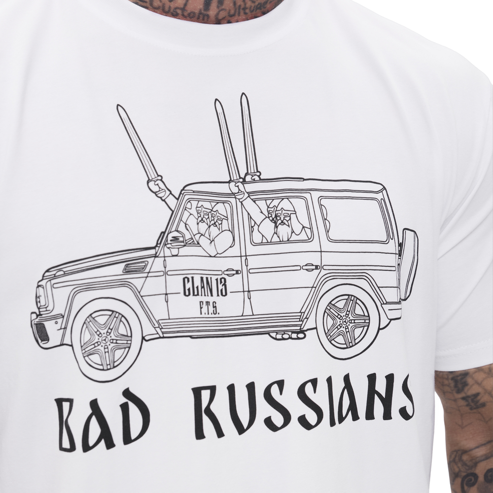 Футболка CLAN13 BAD RUSSIANS, белый