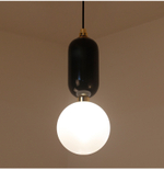 Pendant design lamp Aballs  by Parachilna (Black,  D30)