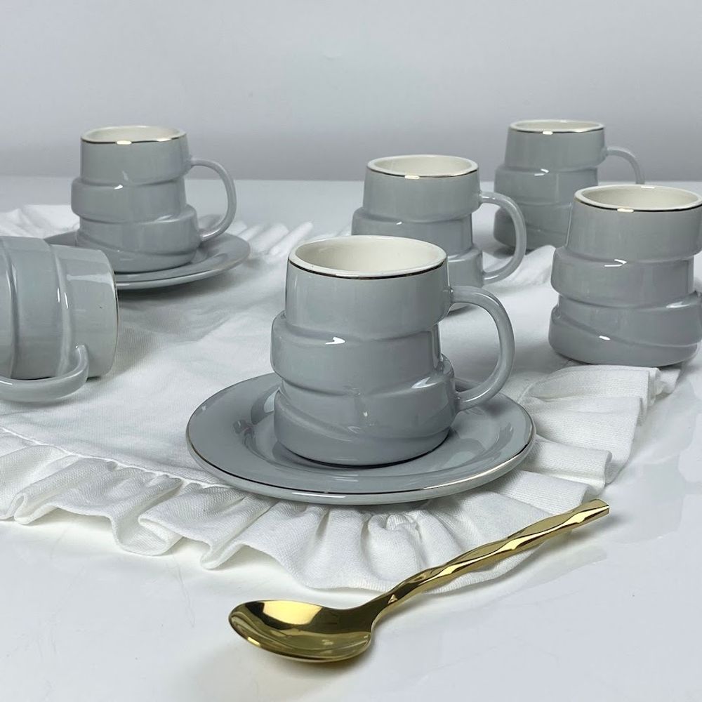 Lenardi 155-011 Кофейный набор 12пр. 140мл в под.уп.(х8)Фарфор