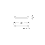 Steinberg Серия 650 Держатель для полотенца 352мм, из латуни, хром 650 2630