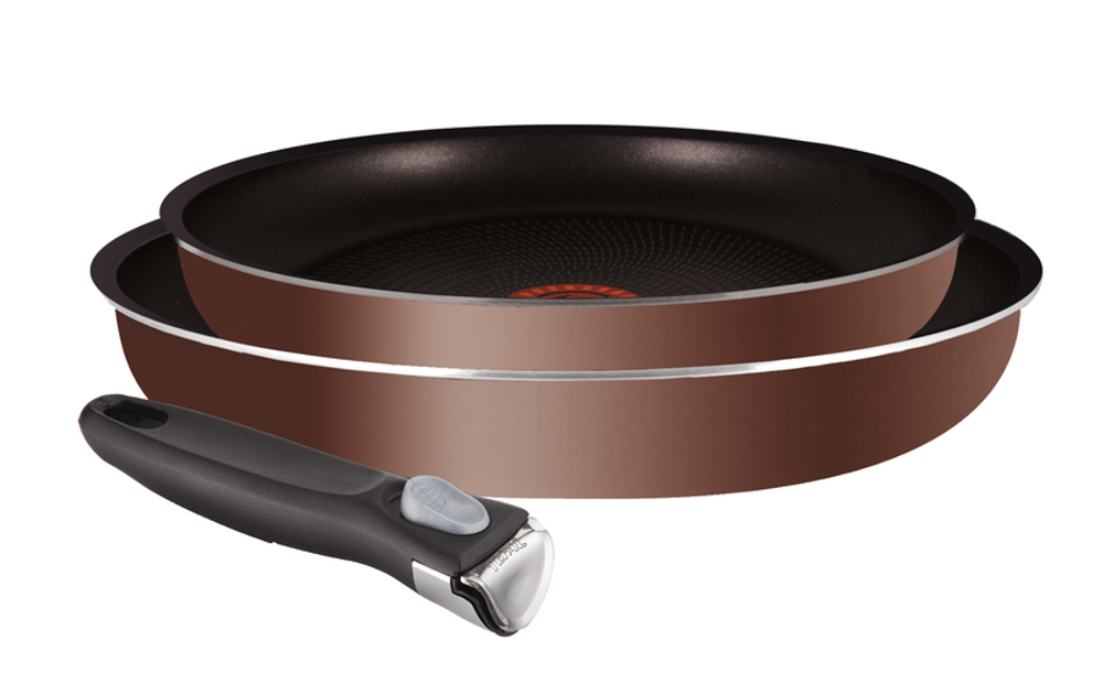 Набор посуды со съемной ручкой Tefal Ingenio Brown Handle 3 предмета 24/28 см 04217820