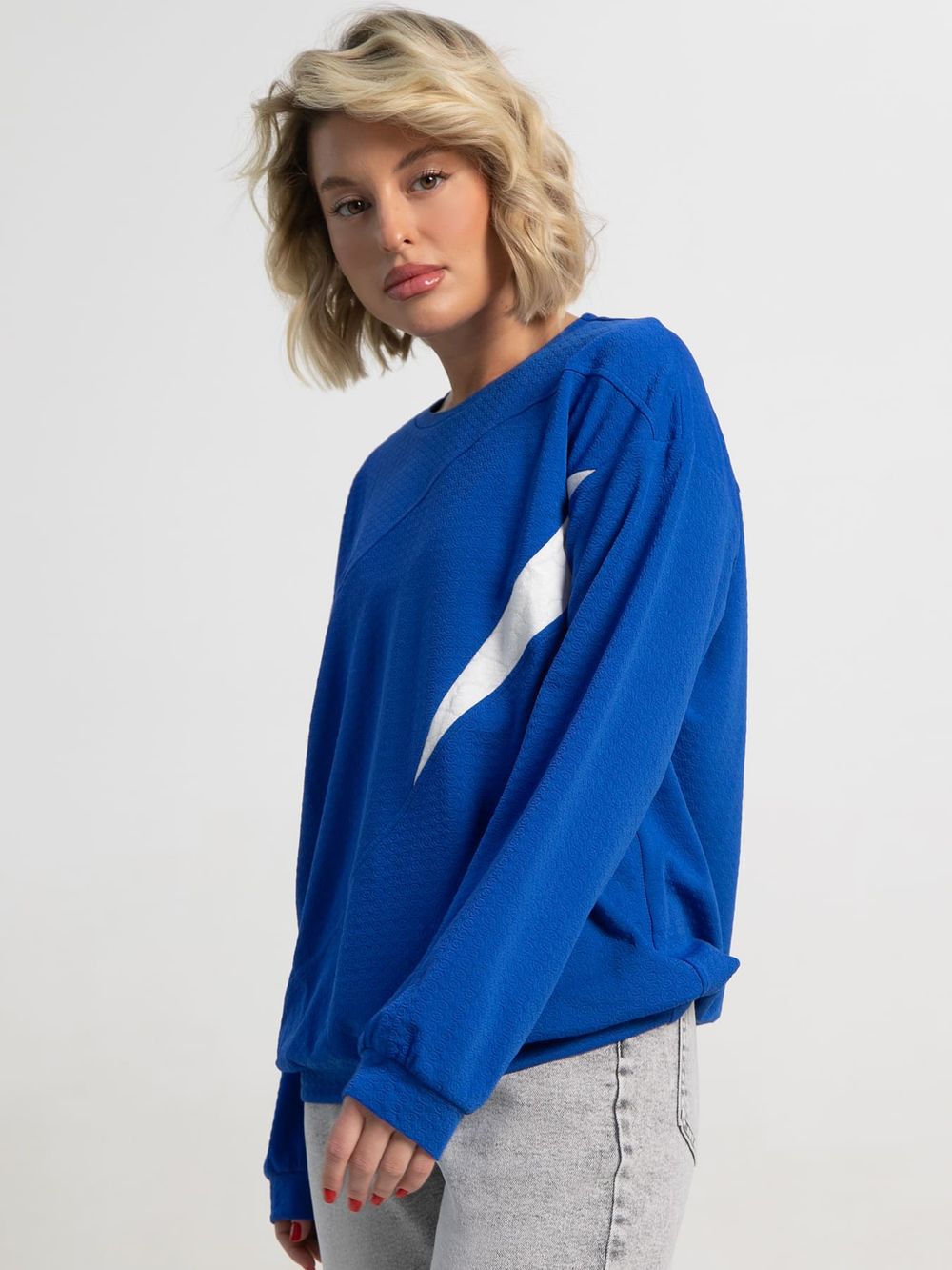 Свитшот Ритм города (васильковый) Б15066-3М LT Collection