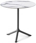 Стол ламинированный обеденный складной Scab Design Tripe Folding, антрацит, белый мрамор Каррара