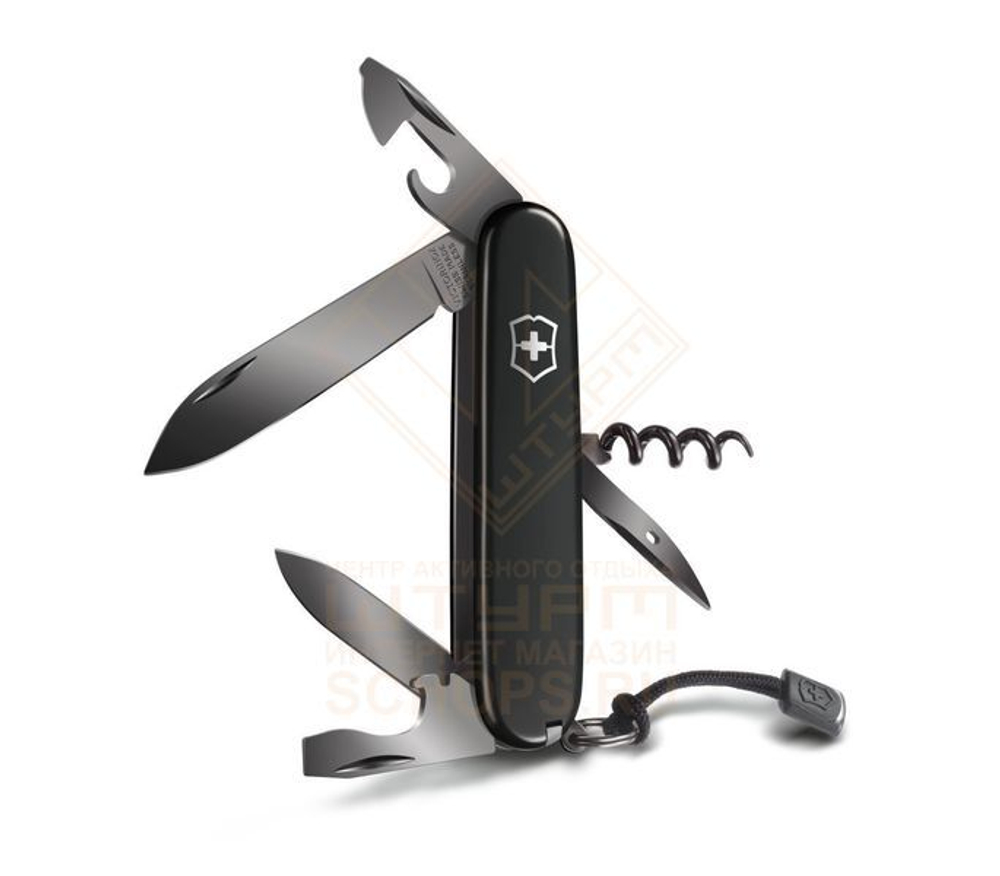 Нож многофункциональный Victorinox Spartan 91 мм, Black/Black