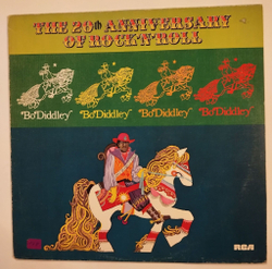 Винтажная виниловая пластинка LP Bo Diddley The 20th Anniversary Of Rock N Roll (Germany 1976)