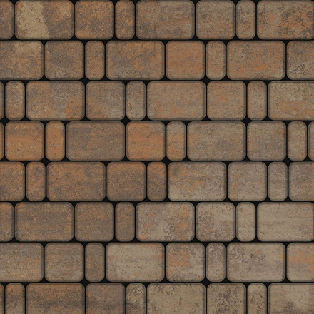 Тротуарная плитка КЛАССИКО - Листопад гладкий Клен, комплект из 3 видов плит