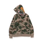 A Bathing Ape Layered Line Camo Shark Full Zip Худи