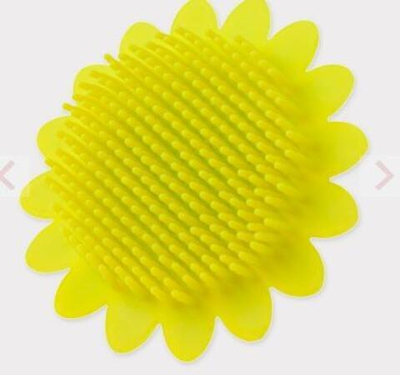 Губка для тела силиконовая (подсолнух) салатовый (RoxyKids)