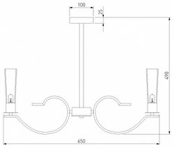 Люстра на штанге Eurosvet Rosher 60141/6 латунь