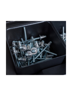 Литой ручной заклепочник Inforce в кейсе, с набором заклепок 2.4-4.8 мм 06-14-101