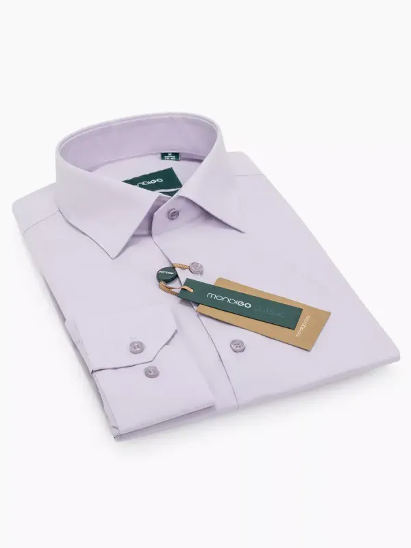 Рубашка приталенная SLIM FIT с длинным рукавом, перламутровая