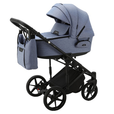 Детская универсальная коляска Adamex ZICO Z-TK2 (3в1) - Голубой джинс