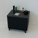 Тумба прикроватная на ножках с ящиками ROYAL 5003 эко (Черный-Черный)