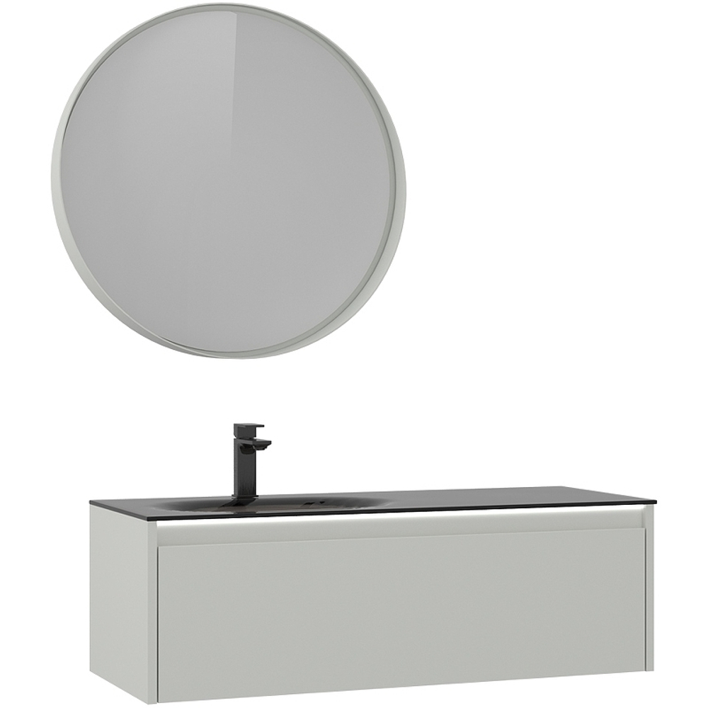 Тумба с раковиной Orka Lisbon 110 5001435 подвесная Кашемировая матовая