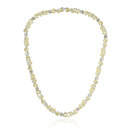 Колье теннисное Larme light yellow