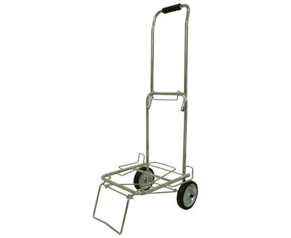 Тележка багажная 70кг, хром, 39х3.5х101см, металлические колеса 145мм, шнур, BMC-12LS, 93522, Рыжий Кот