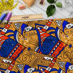 Ткань блэкаут полосатые египетские узоры