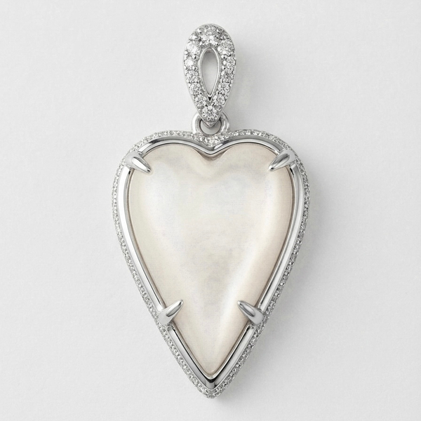 Подвеска Amor с перламутром и белыми топазами