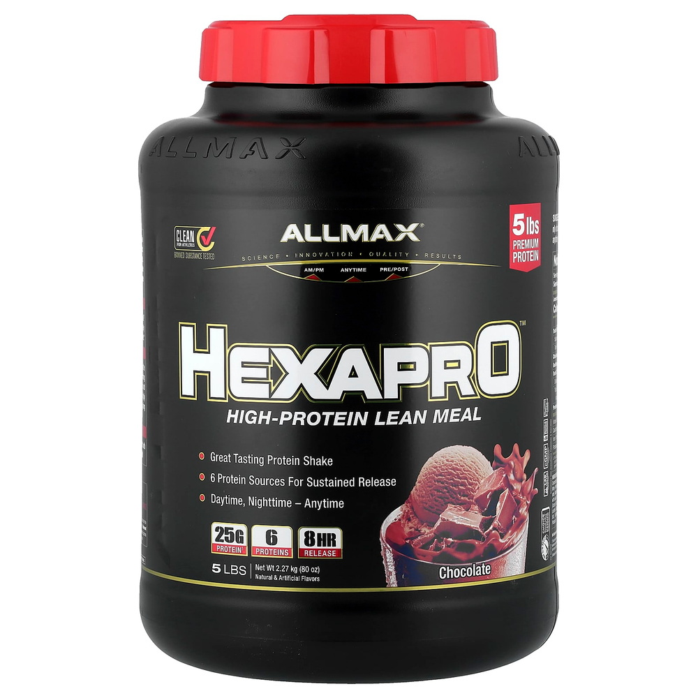 ALLMAX, Hexapro™, высокопротеиновая нежирная мука, со вкусом шоколада, 2,27 кг (5 фунтов)