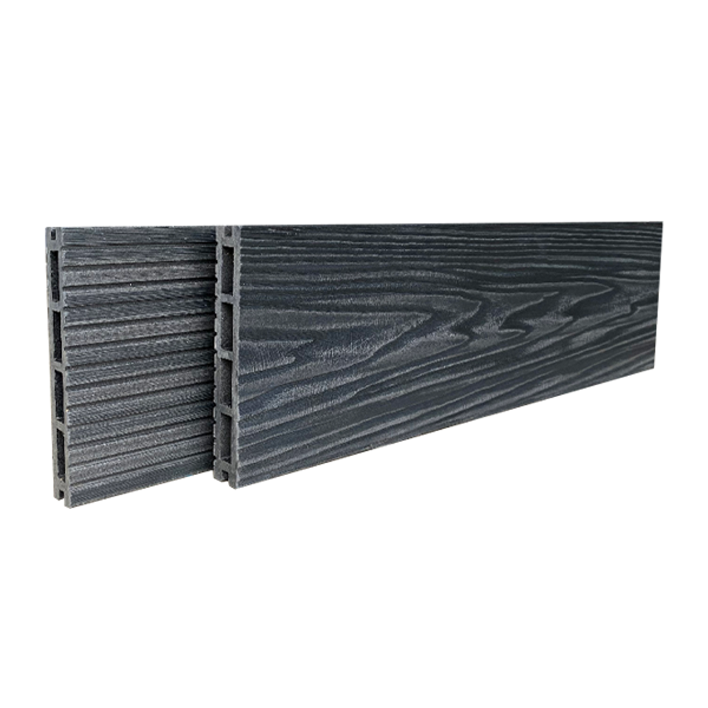 Террасная доска из ДПК Best decking комфорт 3D Тиснение/вельвет цвет: Графит