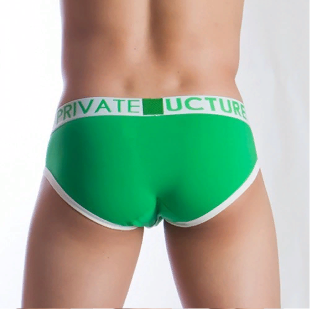 Мужские трусы брифы зеленые Private Structure NOS Spectrum Green Brief PST0056