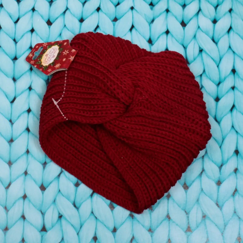 Повязка на голову теплая «Winter Turban», микс 6 цветов, 22*19см (Подвес Кокетка - Зима)