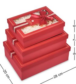 WF-170 Набор коробок из 3 шт, красный