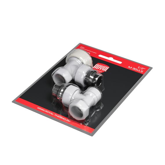 Набор термостатический угловой Royal Thermo Design 1/2quot;М30х1,5 (Белый) купить в Москве и Московской области по низкой цене с доставкой по России — (6) Набор термостатический угловой Royal Thermo Design 1/2quot;М30х1,5 (Белый) — (6)