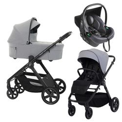 Детская коляска 3 в 1 Espiro Only 2025 и автокресло Pi Graphite 407 monument gray / Графитовый (Graphite 117)