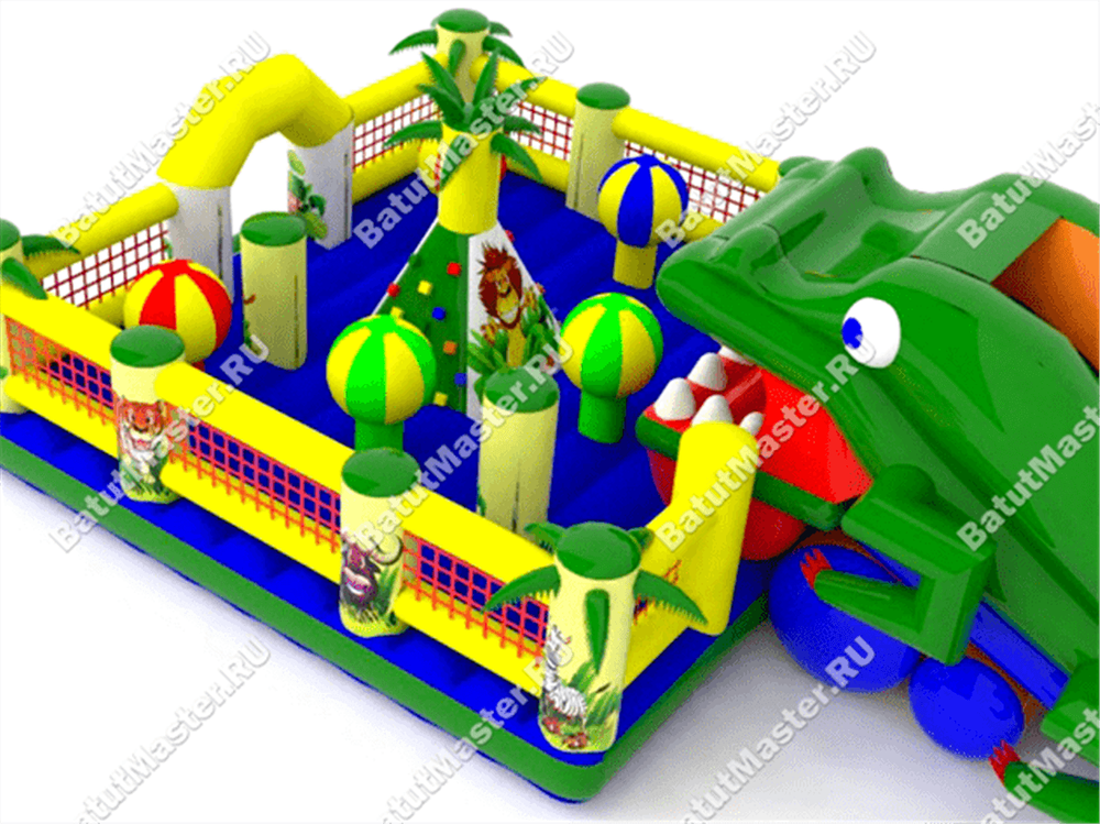 Надувной батут-горка "Сказочная поляна" 11*7*5 м