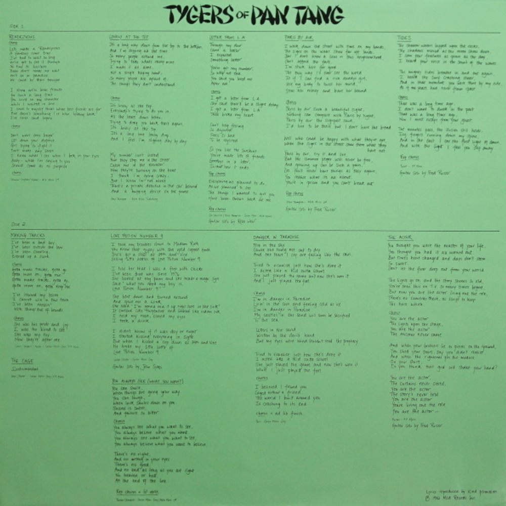 Tygers Of Pan Tang / The Cage (LP)