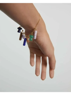 Подвеска-шарм Orange Agate Heart серебро 925 пробы покрытое золотом