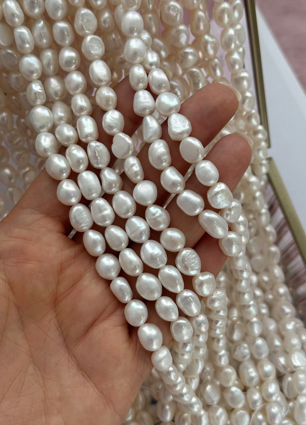 Жемчуг барочный 7,5-8мм, 5А