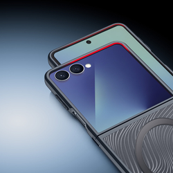 Чехол с поддержкой MagSafe от Dux Ducis для Samsung Galaxy Flip 7, серия Aimo Mag Series (Full Window Version)