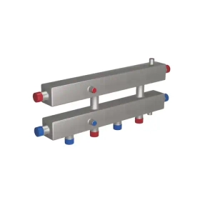 Распределительный коллектор 3 отопительных контура Rispa КМГ60-3ВН НЕРЖ.