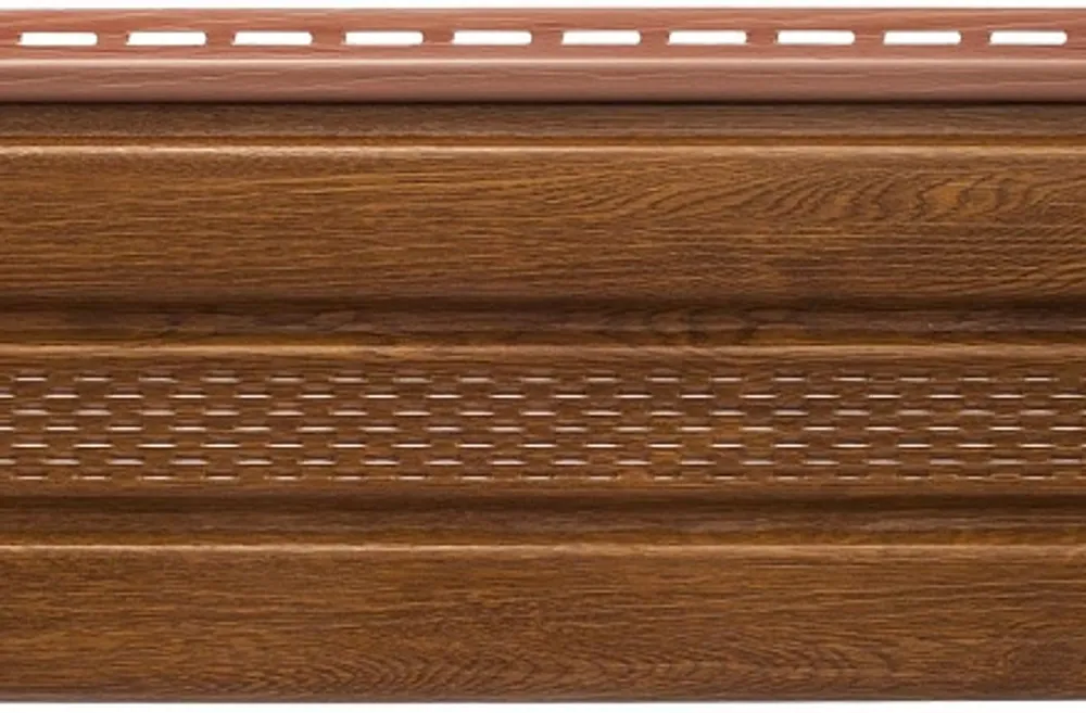 Софит к сайдингу Альта-Профиль Т-20 центральная перфорация Дуб золотистый 3000х240 мм