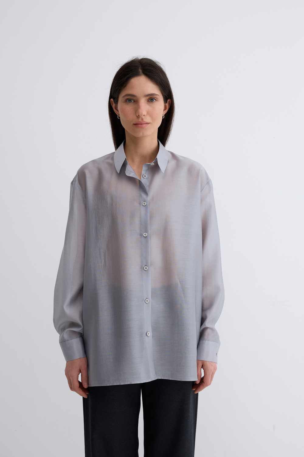 Рубашка Ветер из тенсела и хлопка