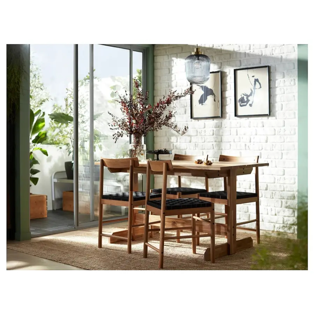 Обеденный набор - NACKANÄS IKEA/ НАККАНАС ИКЕА, 140х76х75 см, коричневый