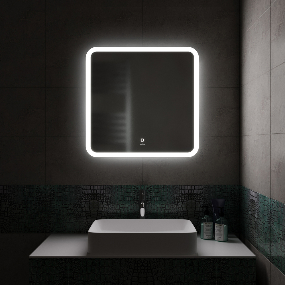 Зеркало MIXLINE "Колорит" ЭКОНОМ 700*685 (ШВ) сенсорный выкл, светодиодная подсветка