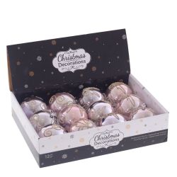 GAEM Набор из 12шт Украшение новогоднее "Шар", D 8 см, L35 W27 H8,5 см