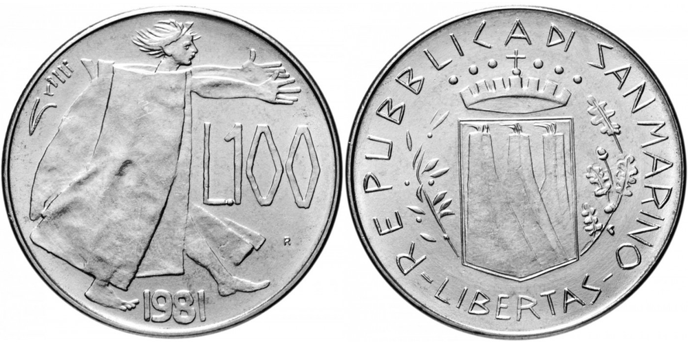 Сан-Марино 100 лир, 1981 Мир