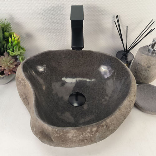 Раковина из речного камня RS-65168 42*35*15 0861