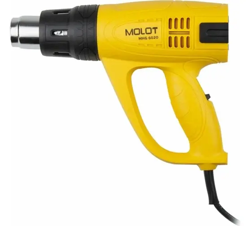 Термовоздуходувка MOLOT MHG 6020 в коробке + набор сопл