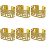 Набор колец для салфеток 6шт «Олимпия» 5,5*3см, золото
