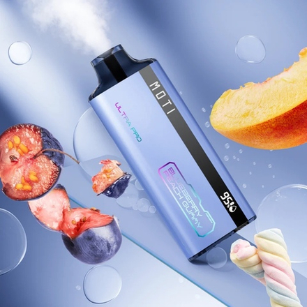 Moti Ultra Pro Жвачка с черникой и персиком 8000 затяжек 20мг (2%)