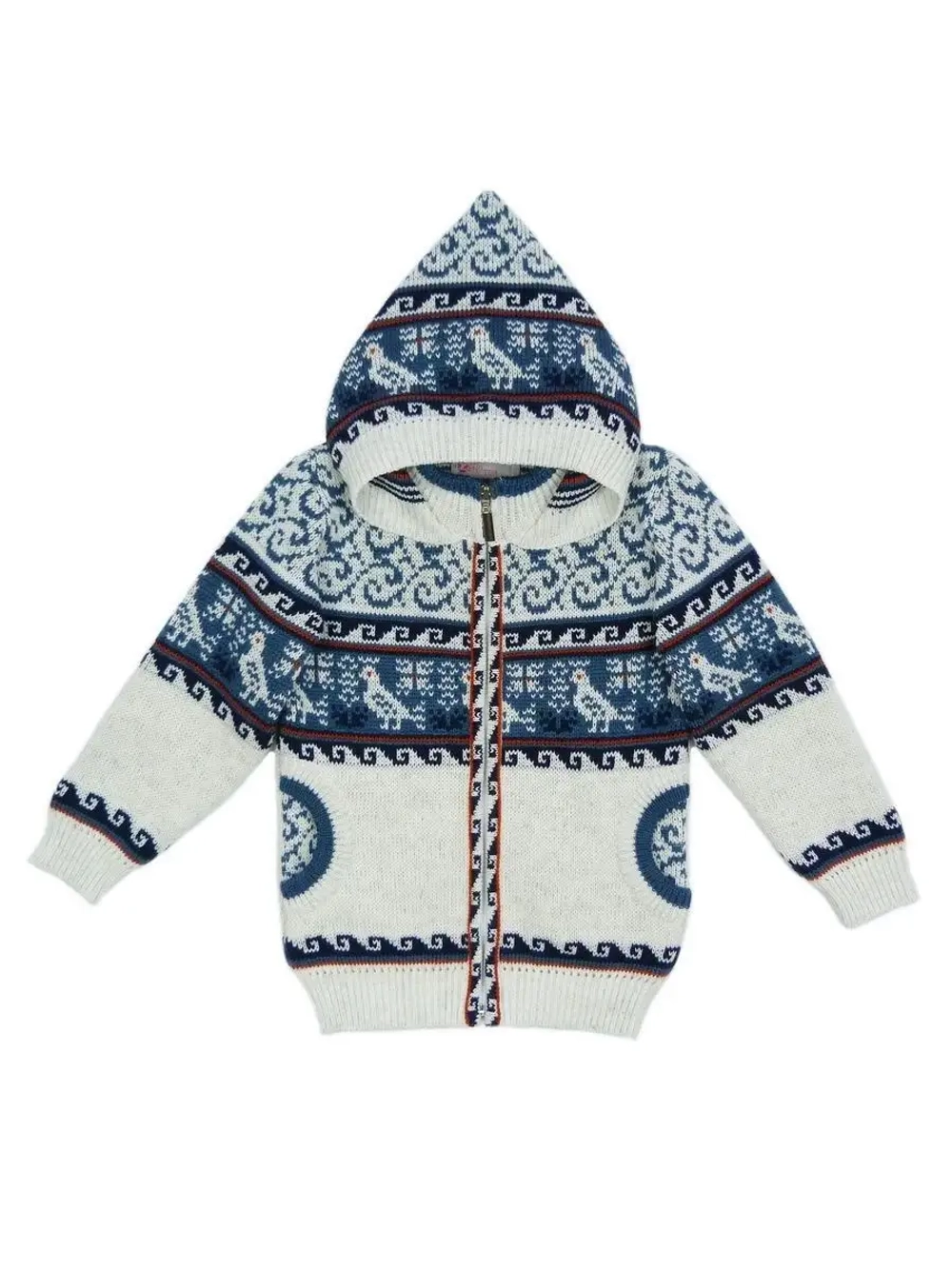 Кофта вязаная с капюшоном