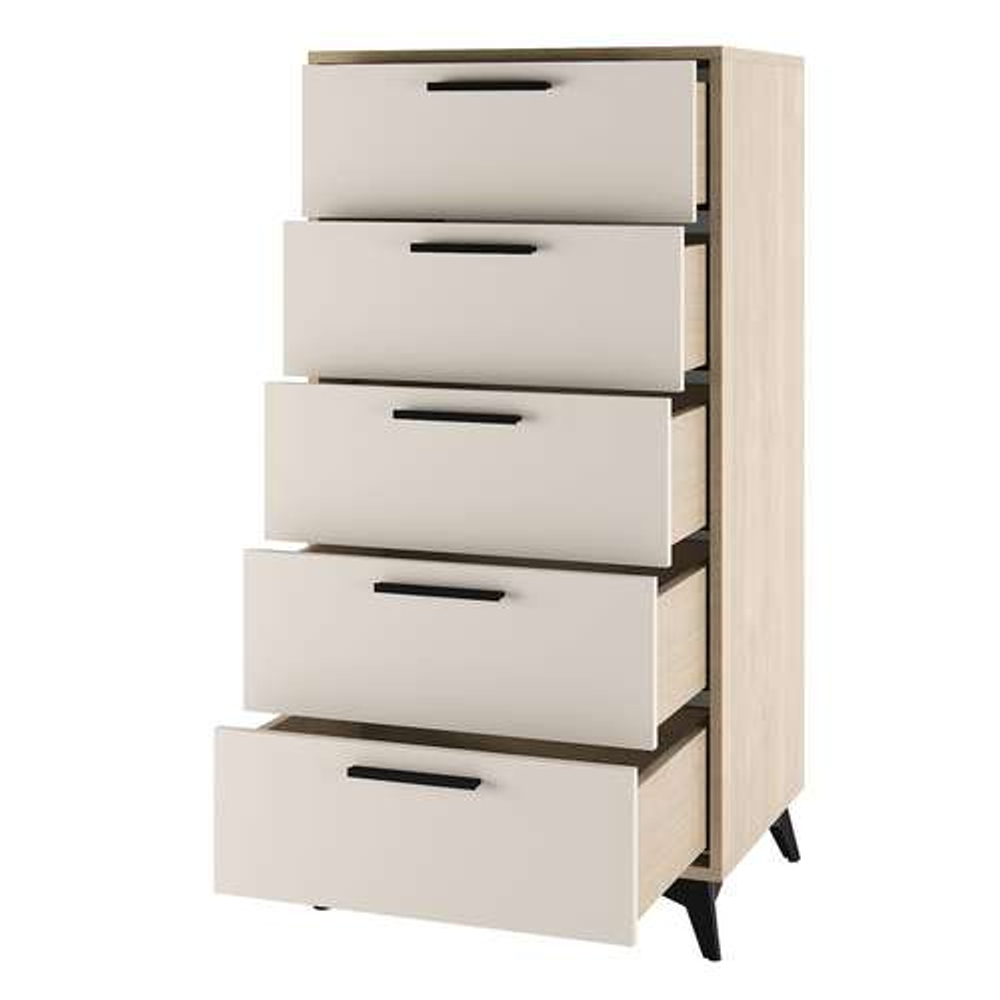 Комод 570 5Я "ЕВА" Дуб Экспрессив - Сатин