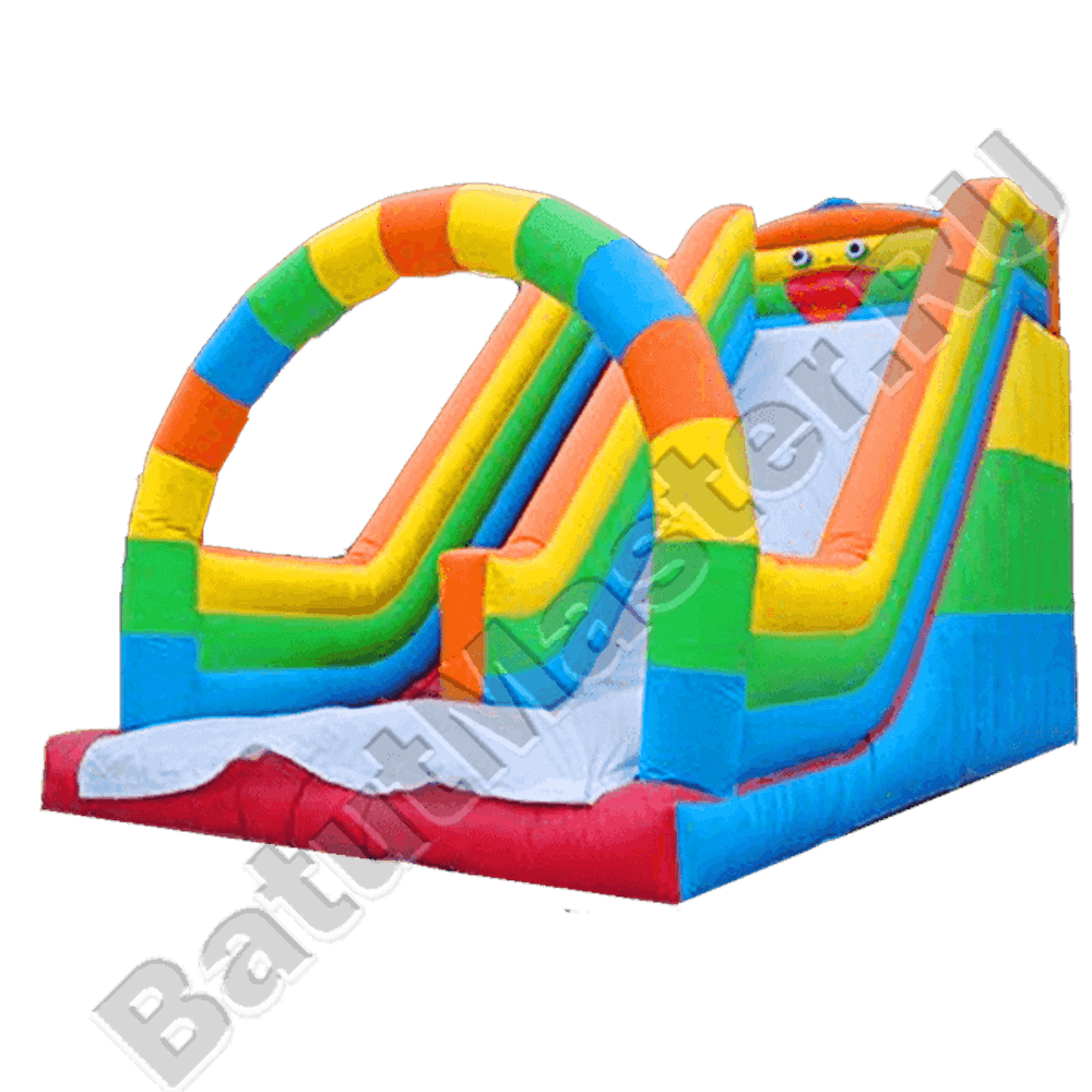 Детский надувной батут-горка "Без радуги никуда" 14*5*9 м