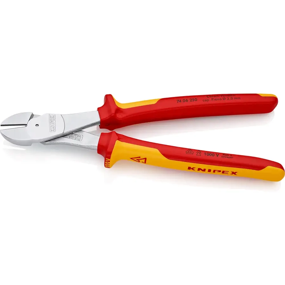 Кусачки боковые особой мощности хромированные 250 мм Knipex 74 06 250